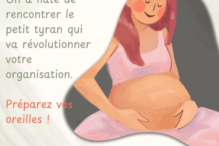 dessin felicitation futurs parents humour collegues