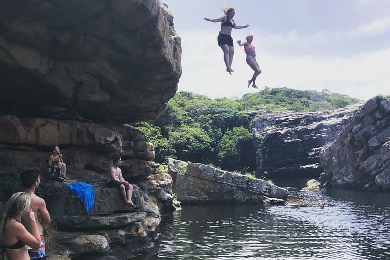 A double leap of faith from baboon Cave