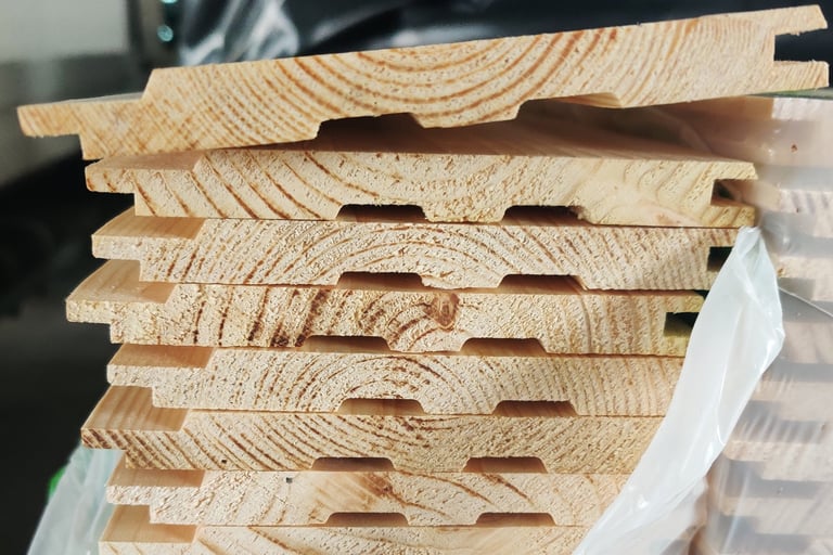a stack of wood logs stacked on top of each other
