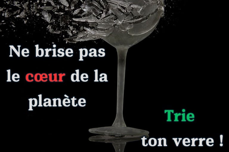 slogan humour affiche recyclage verre