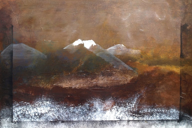 Jaï - Acrylique sur toile "Dans la couleur les autres couleurs" - 92x65cm - Collection "Les grands Espaces " 2025