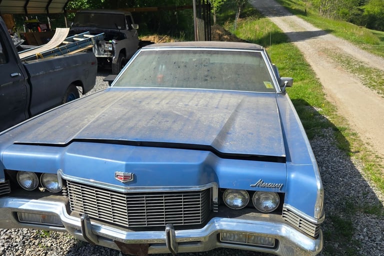 A blue classic car representing Jack’s Locksmith trusted classic car key service and ignition repair in Black Mountain, NC