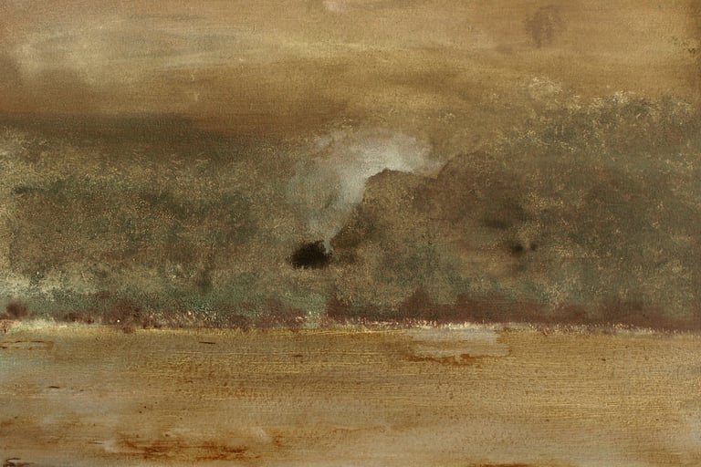 Jaï - Acrylique sur toile "Une solitude plus grande" 81x54cm - Collection "Les grands Espaces " 2025