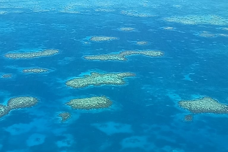 Barriera corallina del Belize vista dall'alto
