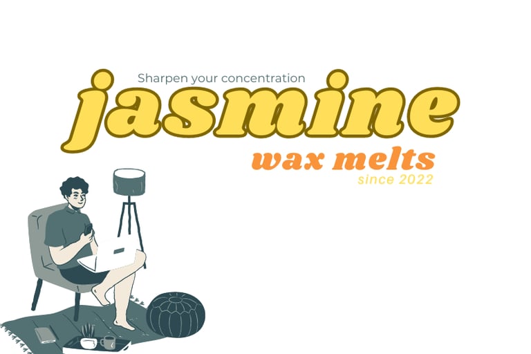 Cayla Henri Jasmine Wax Melts: A man sitting in a chair with a laptop.