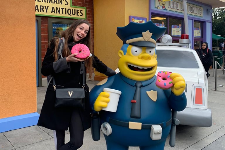 I Simpson all'interno degli Universal Studios Hollywood