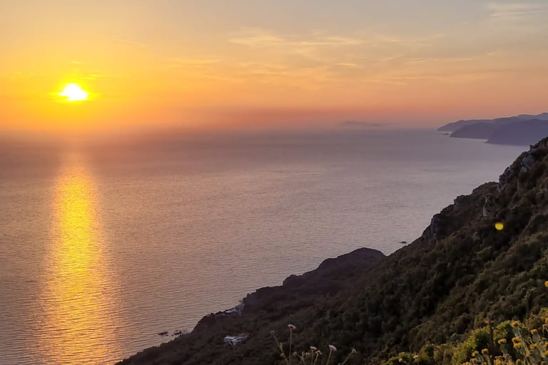 Monastery Elias Sunset Corfu Villa Olivia Pentati