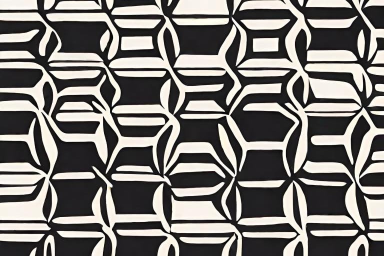 a black and white pattern of a geometric pattern