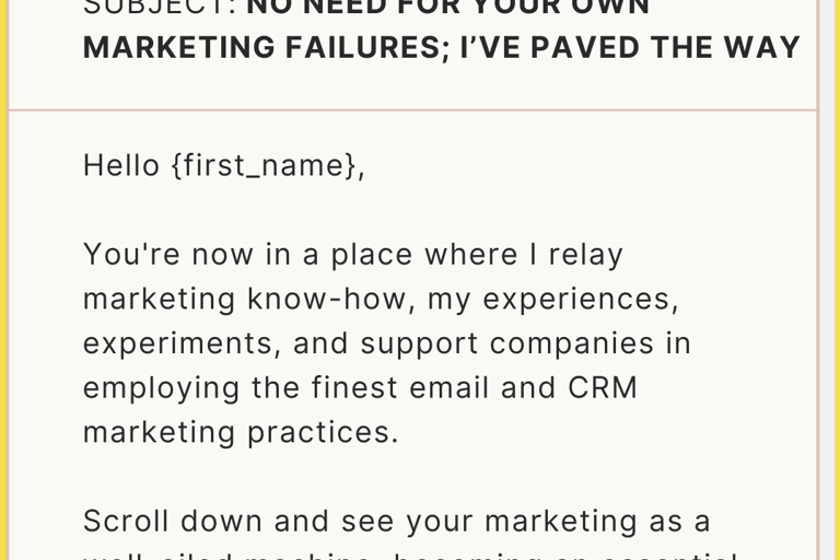 welcome email picture