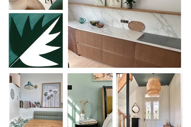 Mosaïque de réalisations d’architecture et décoration intérieure à Maisons-Laffitte – Alexandra Drue