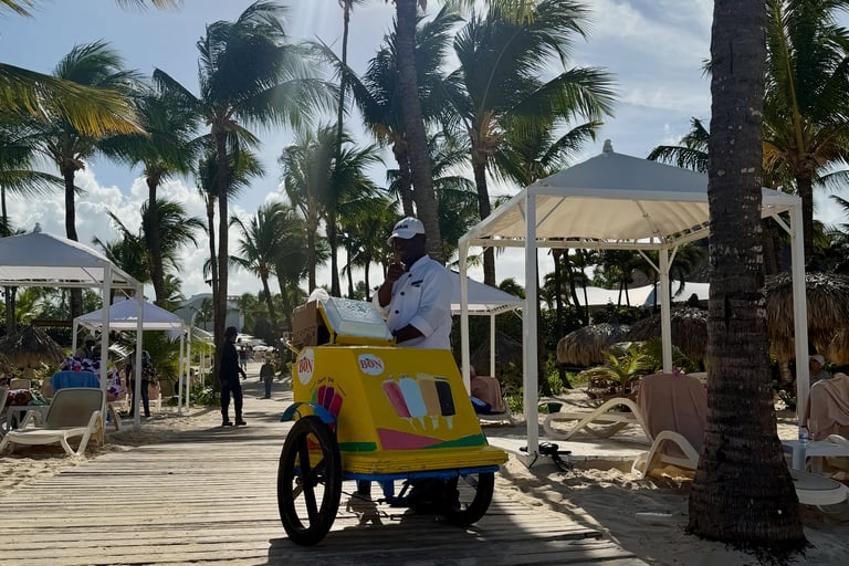 Bahia Principe Ambar Ice Cream on beach Punta Cana