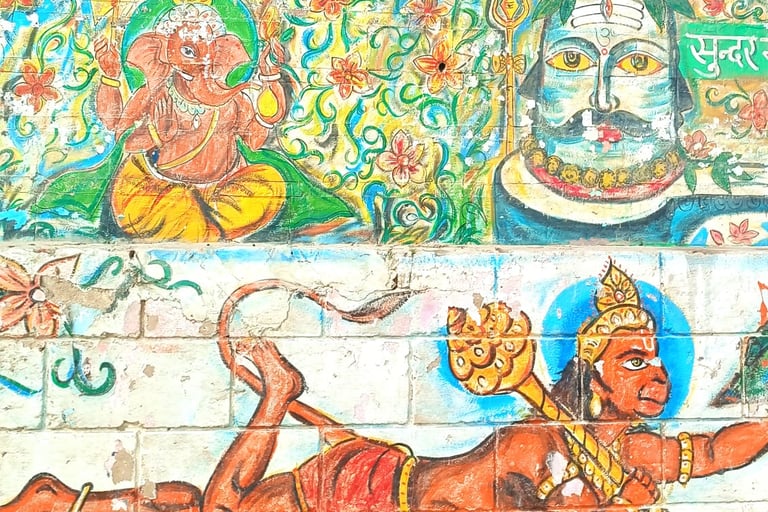 Dipinti sui Ghat di Varanasi