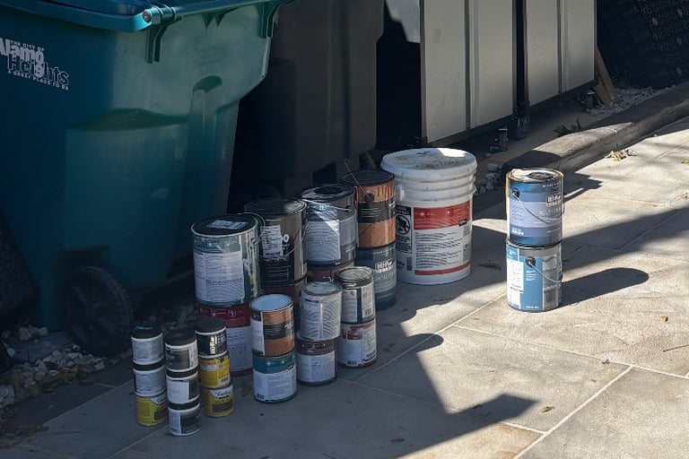 Paint in need of proper disposal in san antonio