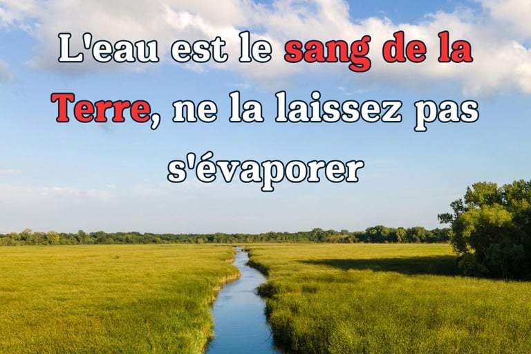 affiche slogan anti-gaspillage eau
