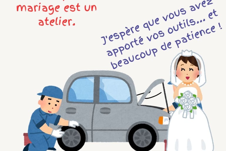 carte felicitation mariage humour