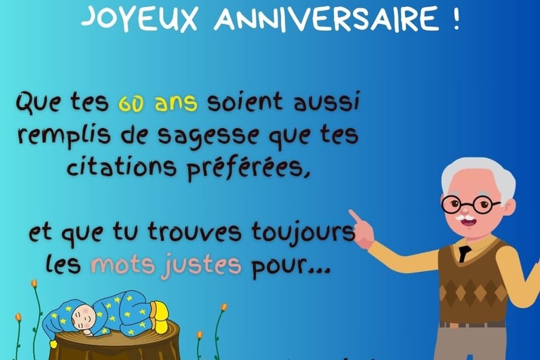 carte joyeux anniversaire humour homme 60 ans