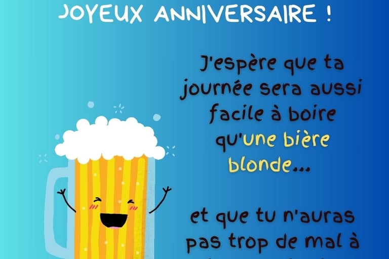 image joyeux anniversaire humour biere