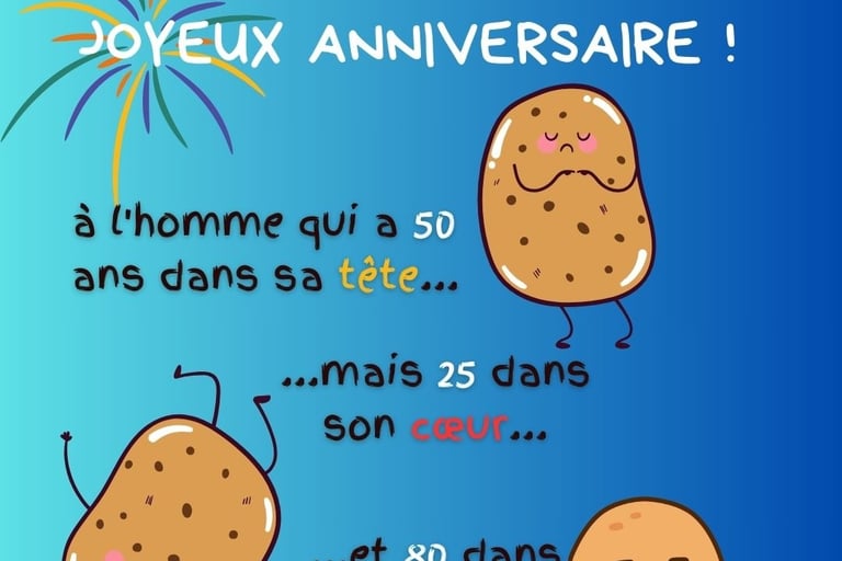 image joyeux anniversaire humour homme 50 ans