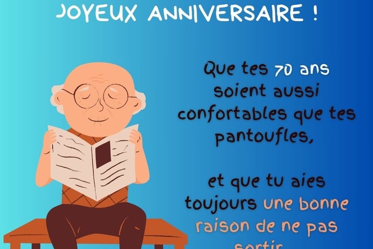 image joyeux anniversaire humour homme 70 ans