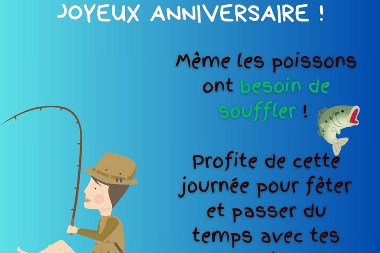 image joyeux anniversaire pecheur humour