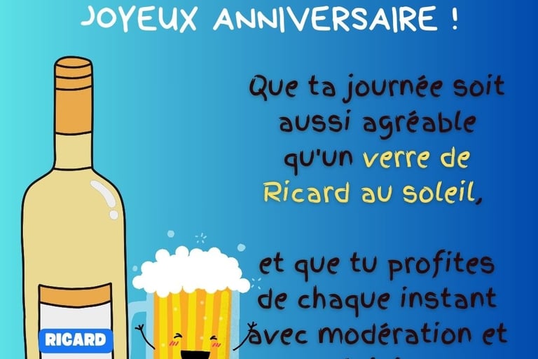 image joyeux anniversaire Ricard humour