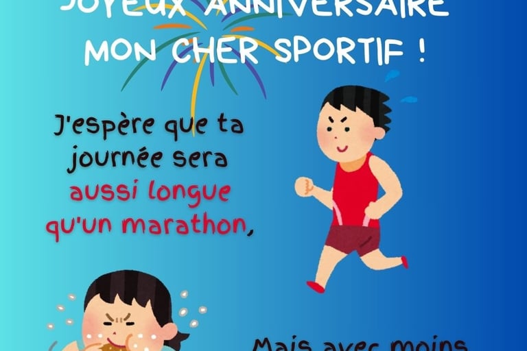 image joyeux anniversaire sportif humour