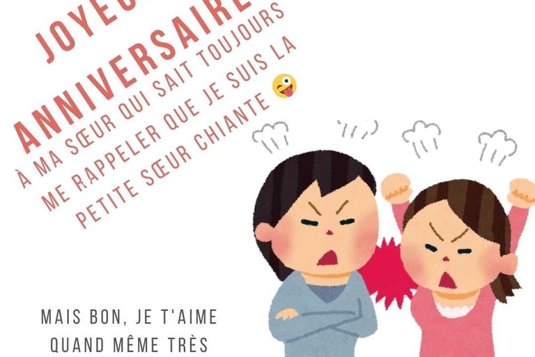 image rigolo joyeux anniversaire sœur humour