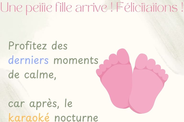 photot felicitation parents grossesse bebe fille