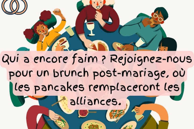 Texte invitation brunch lendemain mariage humour