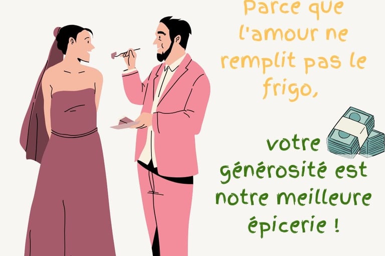 Texte pour urne de mariage humour