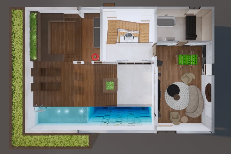 East facing villa floor plan at Fortune Hestia Sarjapur Road with modern Greek-inspired layout