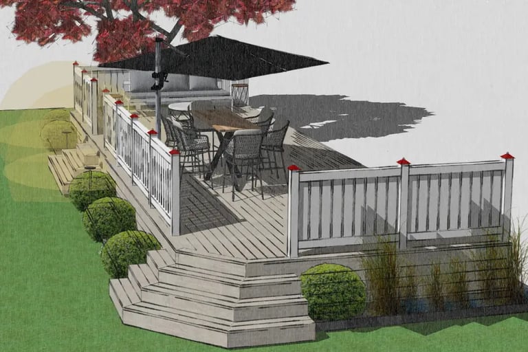 Trädgårdsdesign 3D