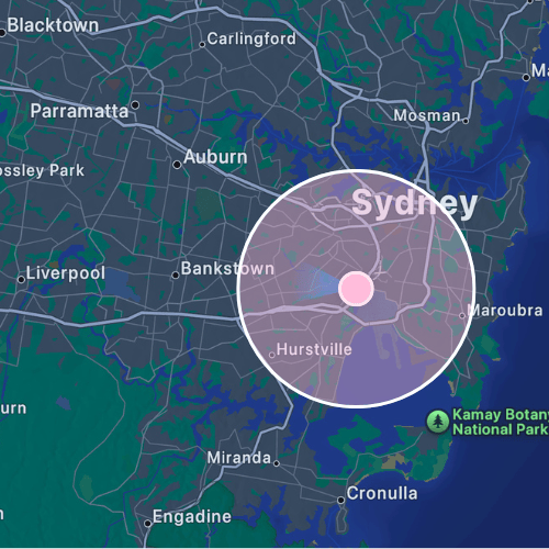 A guideline of where I service