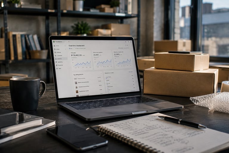 Profesional administrando tienda online y mejorando la experiencia de compra en ecommerce.