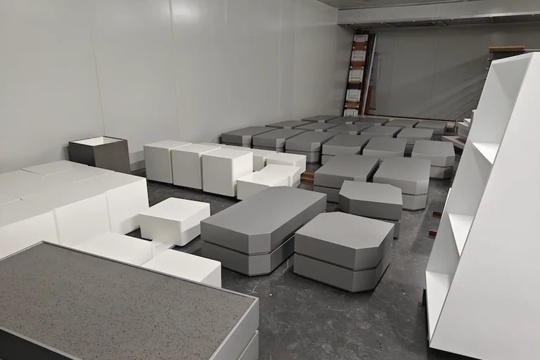 display furniture factory paint workshop