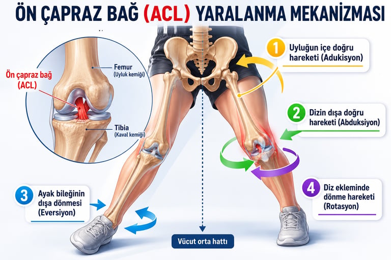 ön çapraz bağ yırtığı