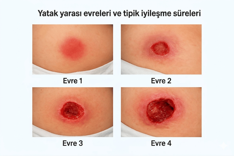 yatak yarası evreler