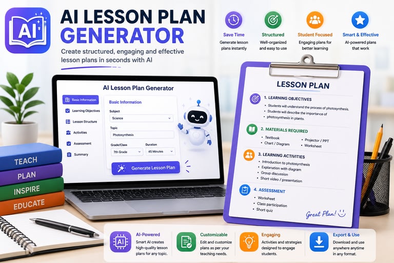 AI Lesson Plan Generator using artificial intelligence