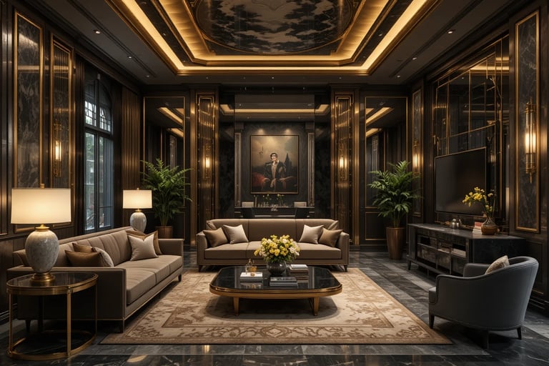 Decoración Art Déco moderno con estilo elegante y atemporal