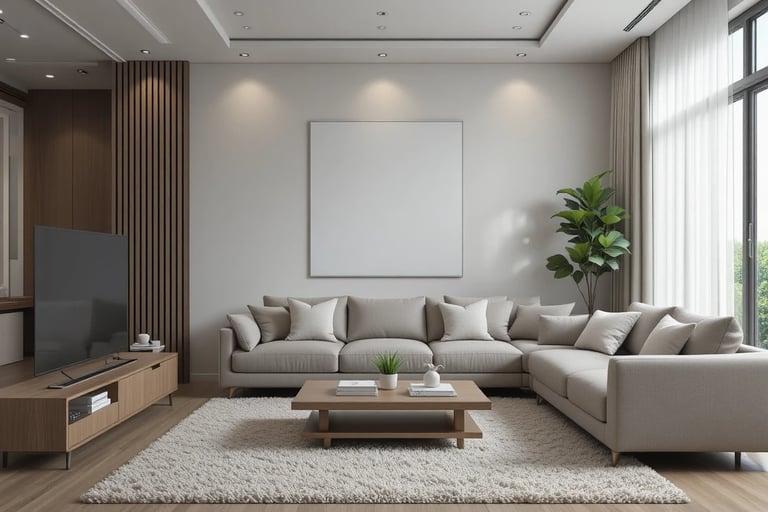 muebles esenciales salón moderno