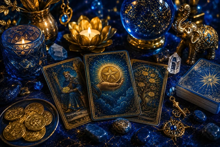 Consulta de Tarot pelo WhatsApp para vida financeira e prosperidade, com foco em destravar caminhos 
