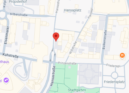 a map of a location in a location in a city