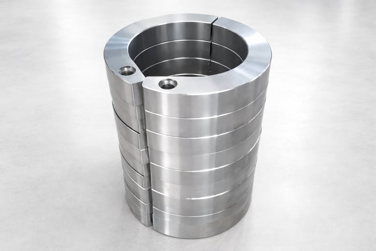 Split ring in two halves for rolling mill shaft assembly, drawing No. 8.042098.E overview