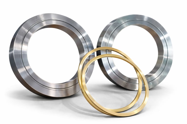 Bronze ring unit with integrated flange drawing no. 8.073565.F for rolling mill sleeve assembly