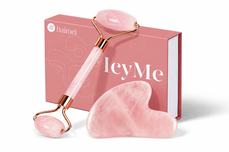 BAIMEI Ice Roller and Gua Sha Set — affordable self care accessories for jaw tension relief.