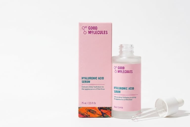 Good Molecules Hyaluronic Acid Serum — a self care essential for women that hydrates skin in seconds