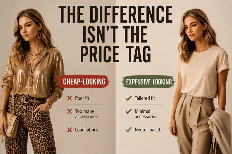 expensive looking outfits — fit matters more than price