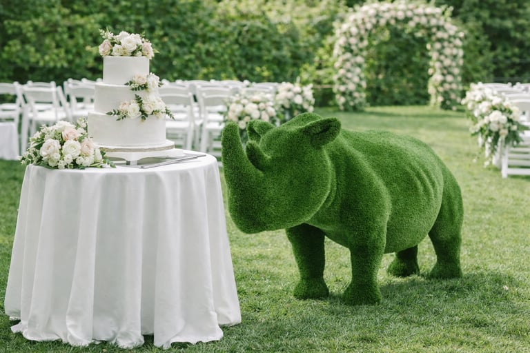 turf sculpture for weddings