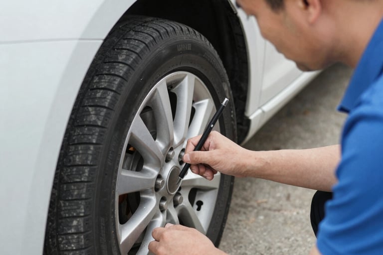 Close-up of hands on a steering wheel driving on a highway at sunset.