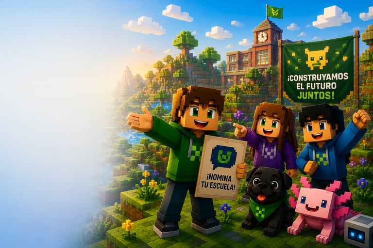 Competencia educativa Future Builders Cup 2026 donde estudiantes presentan proyectos de creatividad,